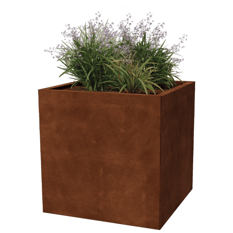 Corten plieno lauko vazonas - Kvadratas - 70 x 70 cm