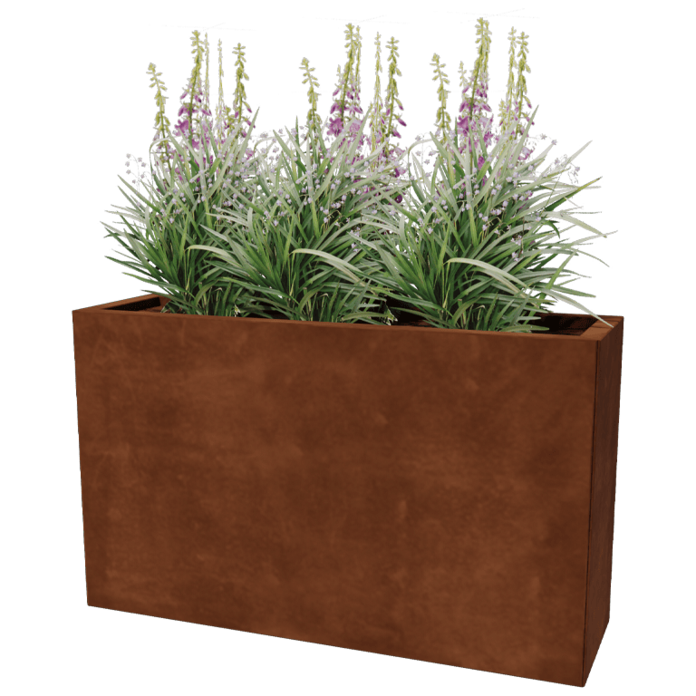 Corten plieno lauko vazonas - Stačiakampis - 30 x 100 cm