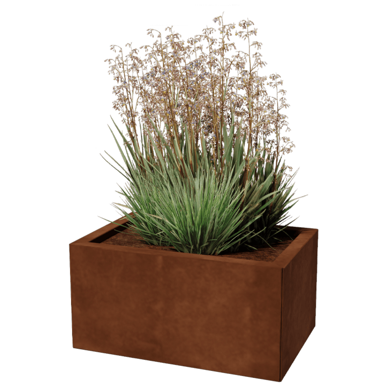 Corten plieno lauko vazonas - Stačiakampis - 40 x 60 cm