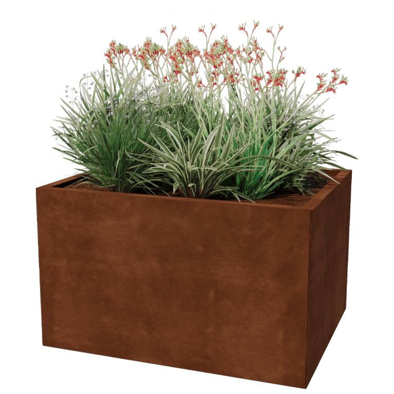 Corten plieno lauko vazonas - Stačiakampis - 80 x 100 cm