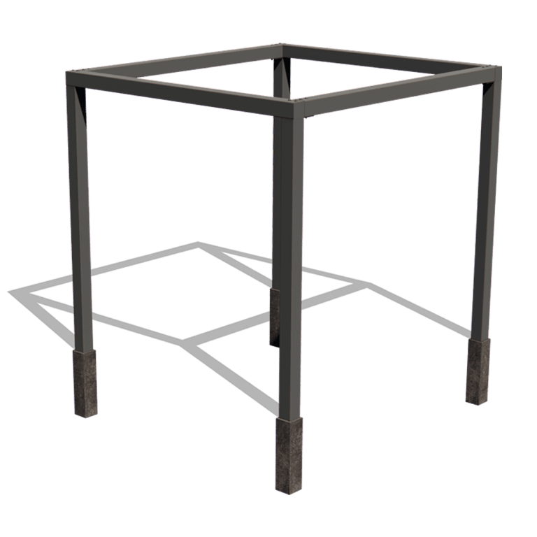 Plieninė pergola - Kvadratas - 274 x 250 x 230 cm