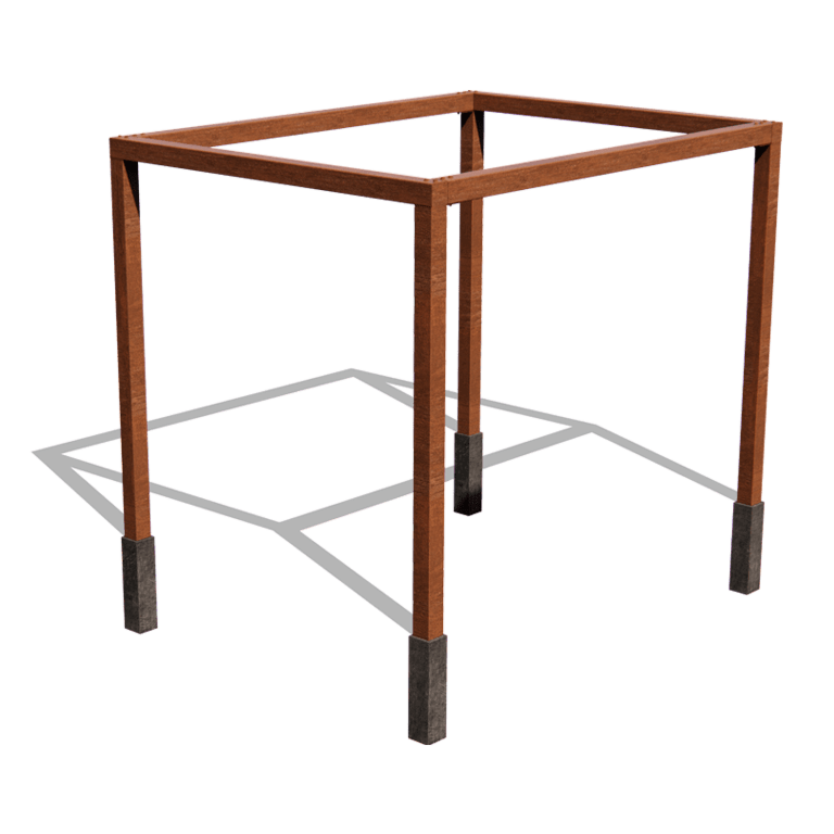 Corten plieno pergola - Stačiakampis - 324 x 250 x 230 cm