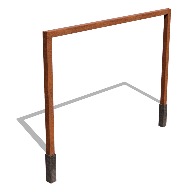 Corten plieno pergola - Tiesus - 400 x 230 cm