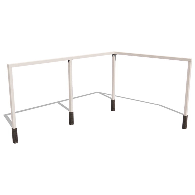 Plieninė pergola - Kampas - 600 x 412 x 230 cm