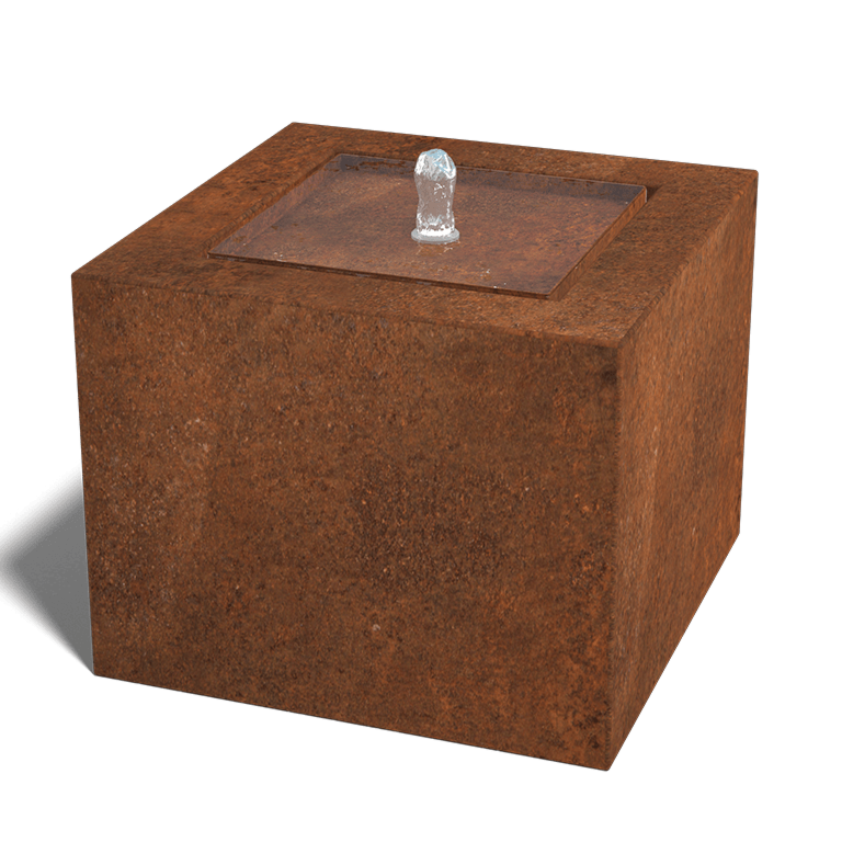 Corten plieno lauko fontanas - Lyra - 50 x 50 x 40 cm