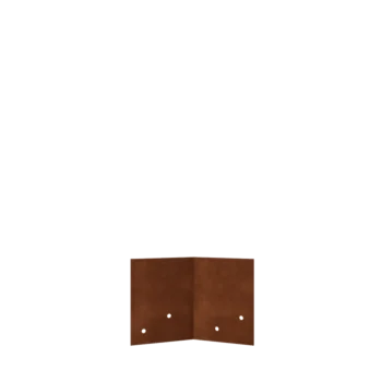 Corten plieno tvirtinimo plokštelė - 45° - Bortelio aukštis 12 / 15 cm