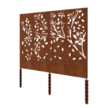 Corten plieno panel - Medis Pilnas komplektas - 240 x 6 x 190 cm