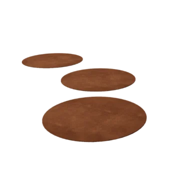 Corten plieno lauko trinkelė - Apvalus - 50 cm