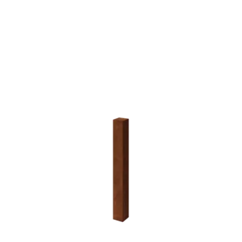 Corten plieno dekoratyvus tvoros stulpas - 12 x 12 x 100 cm