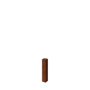Corten plieno dekoratyvus tvoros stulpas - 12 x 12 x 60 cm