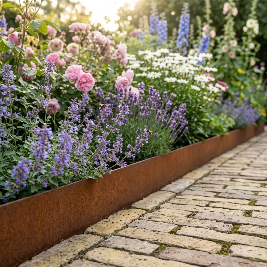Corten plieno vejos bortelis - Tiesus - Aukštis 37,5 cm - 150 cm