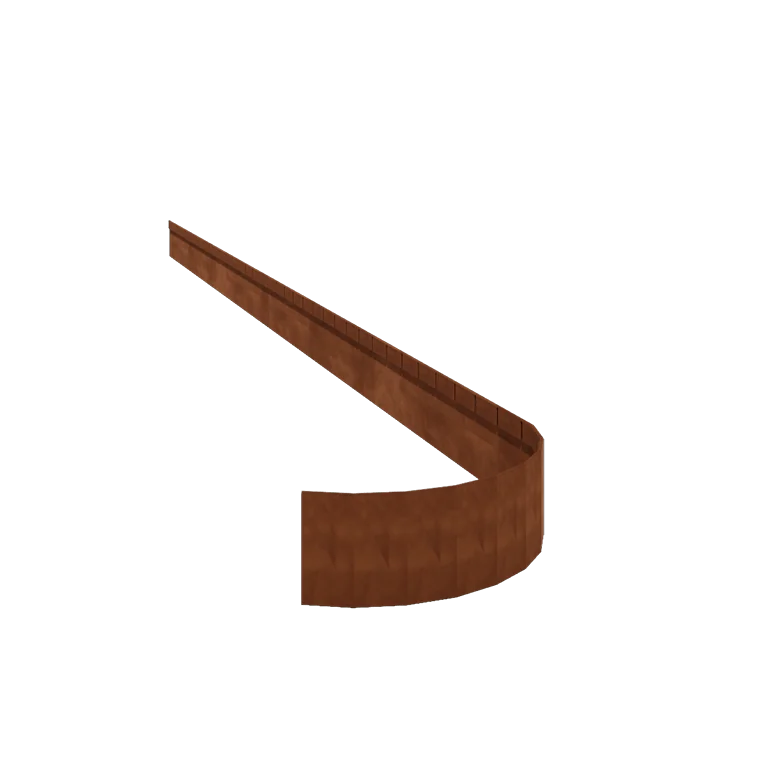 Corten plieno vejos bortelis - Suspaustas FLEX - Aukštis 13 cm - 150 cm