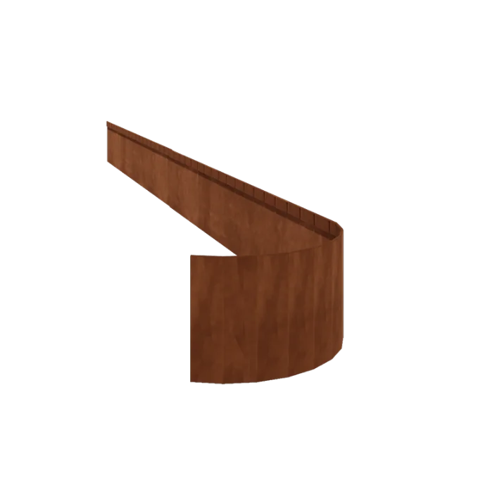 Corten plieno vejos bortelis - Suspaustas FLEX - Aukštis 23 cm - 150 cm