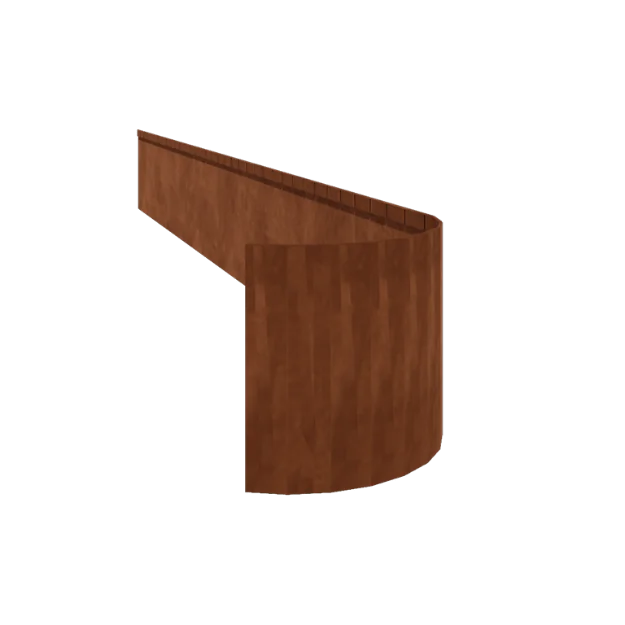 Corten plieno vejos bortelis - Suspaustas FLEX - Aukštis 35 cm - 240 cm