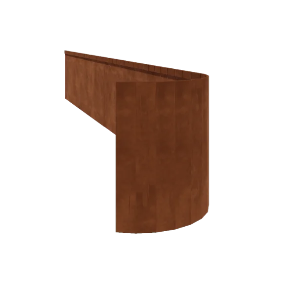 Corten plieno vejos bortelis - Suspaustas FLEX - Aukštis 45 cm - 150 cm