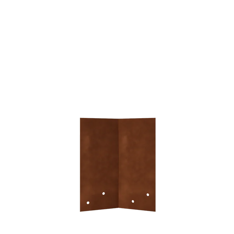 Corten plieno tvirtinimo plokštelė - 45° - Bortelio aukštis 22 / 25 cm