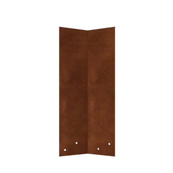 Corten plieno tvirtinimo plokštelė - 45° - Bortelio aukštis 45 cm
