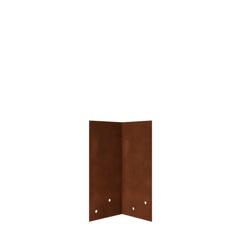 Corten plieno tvirtinimo plokštelė - 90° - Bortelio aukštis 22 / 25 cm