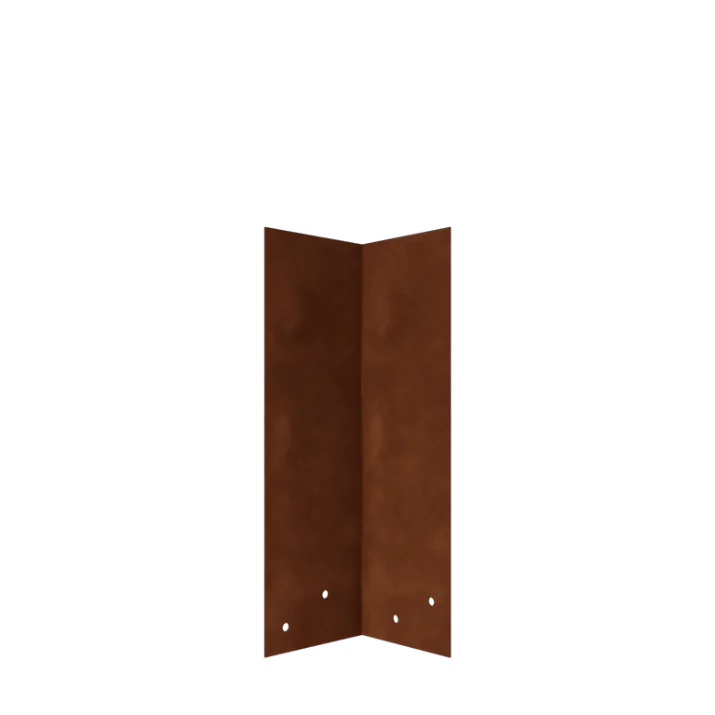 Corten plieno tvirtinimo plokštelė - 90° - Bortelio aukštis 34 / 37,5 cm