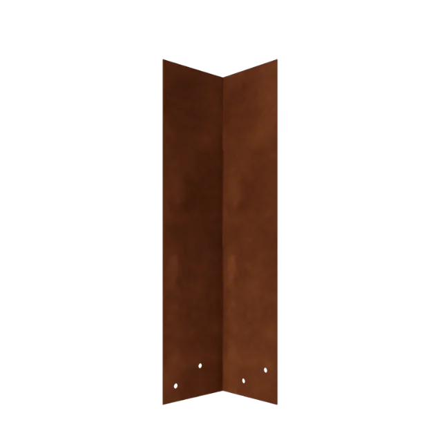 Corten plieno tvirtinimo plokštelė - 90° - Bortelio aukštis 45 cm