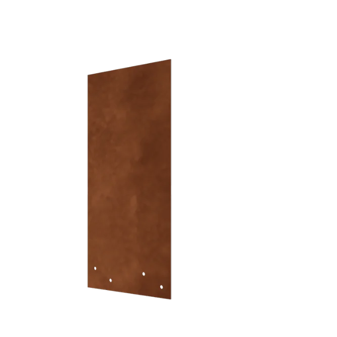 Corten plieno tvirtinimo plokštelė - Tiesus - Bortelio aukštis 45 cm