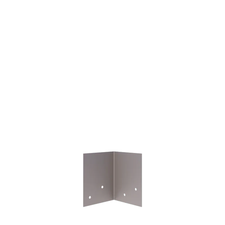 Cinkuoto plieno tvirtinimo plokštelė - 90° - Bortelio aukštis 12 / 15 cm