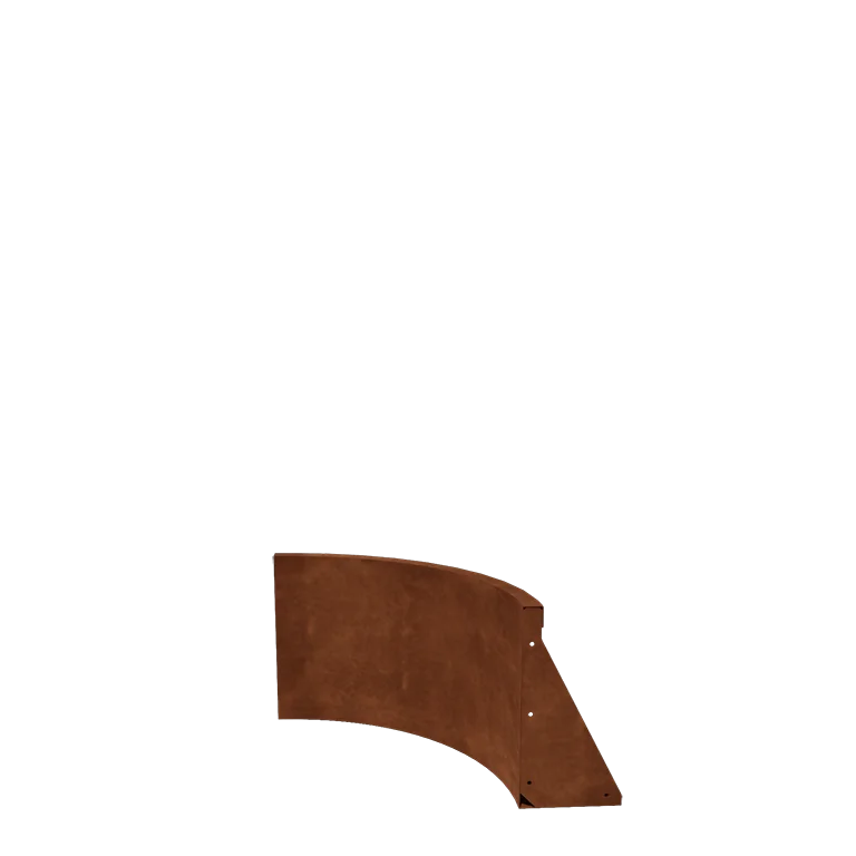 Corten plieno atraminė sienelė - Vidinė posūkio dalis - 50 x 50 x 40 cm