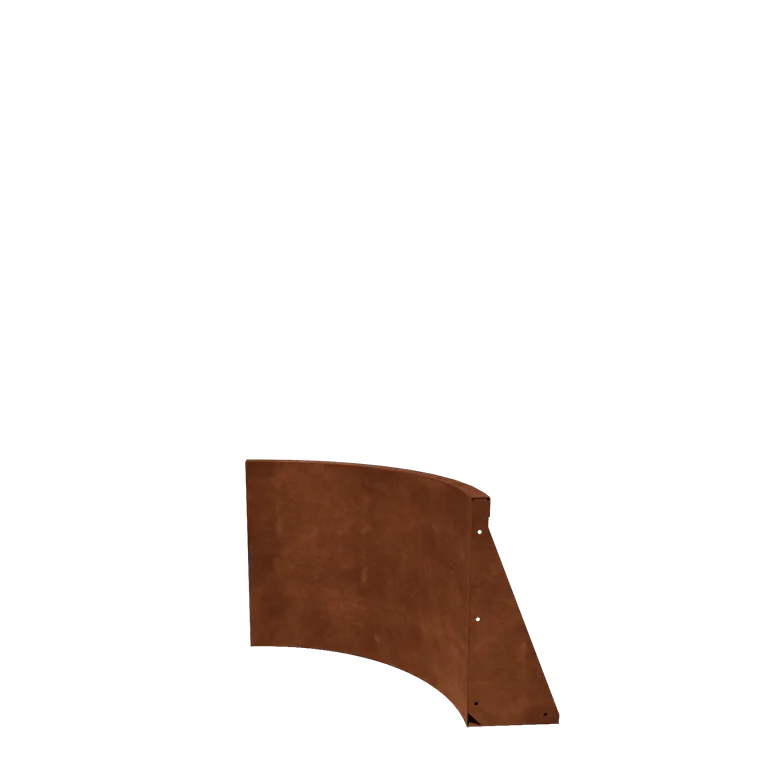Corten plieno atraminė sienelė - Vidinė posūkio dalis - 50 x 50 x 50 cm