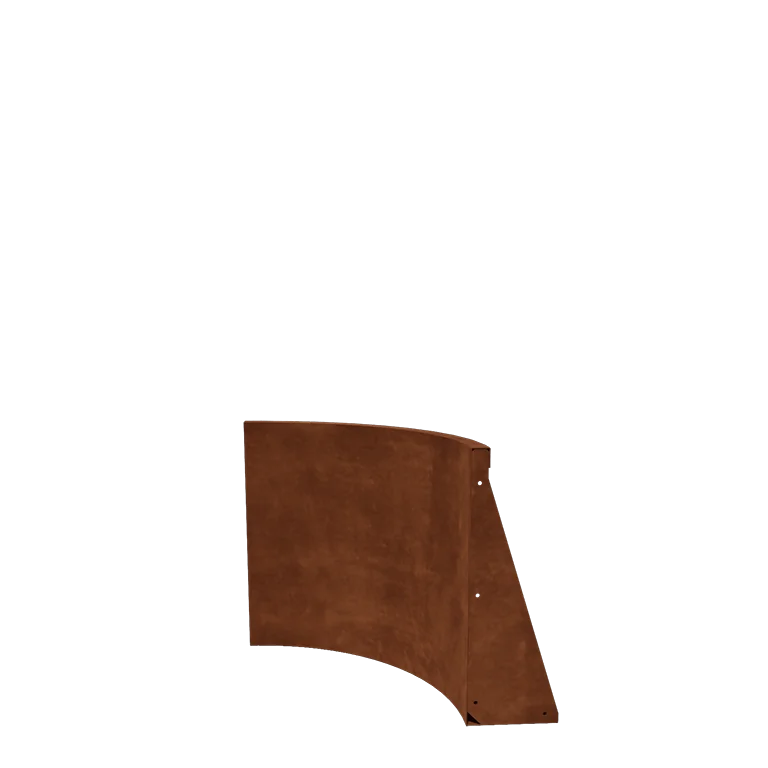 Corten plieno atraminė sienelė - Vidinė posūkio dalis - 50 x 50 x 60 cm