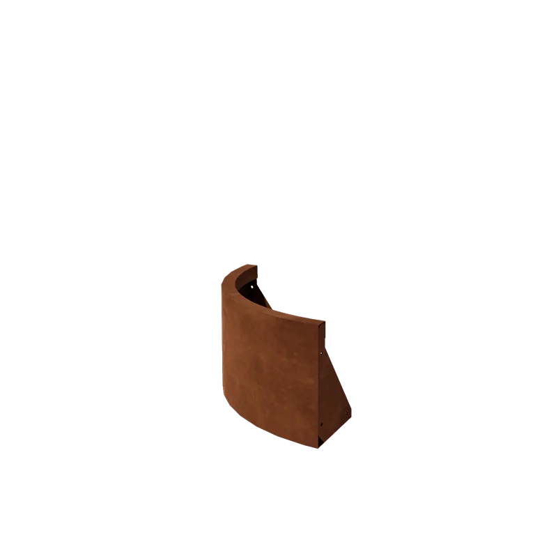 Corten plieno atraminė sienelė - Išorinis posūkis - 50 x 50 x 30 cm