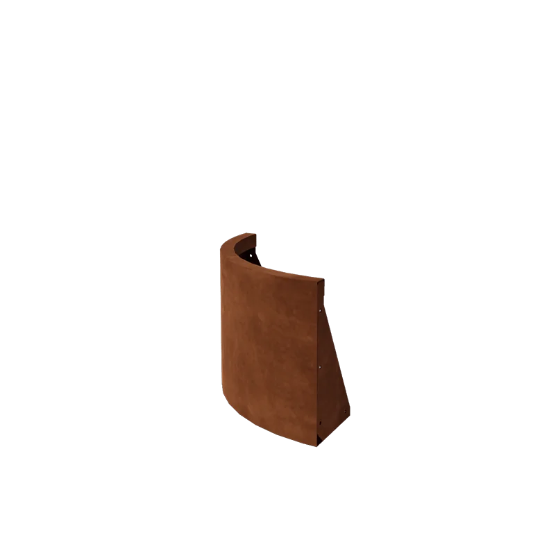 Corten plieno atraminė sienelė - Išorinis posūkis - 50 x 50 x 40 cm