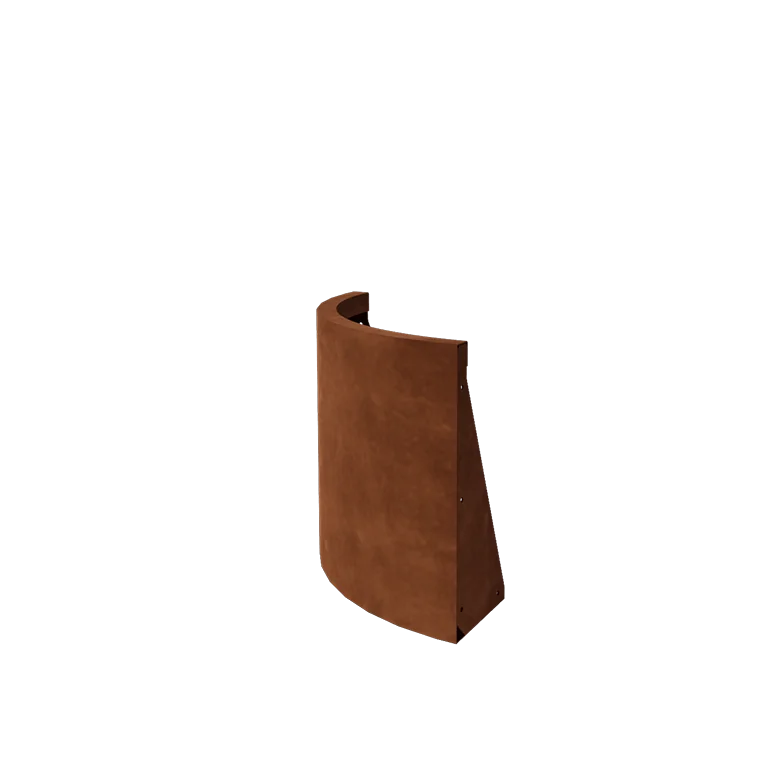 Corten plieno atraminė sienelė - Išorinis posūkis - 50 x 50 x 50 cm