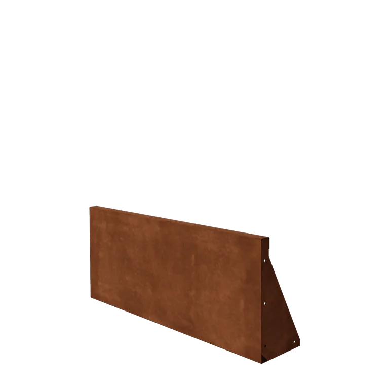 Corten plieno atraminė sienelė - Tiesus - 100 x 40 cm