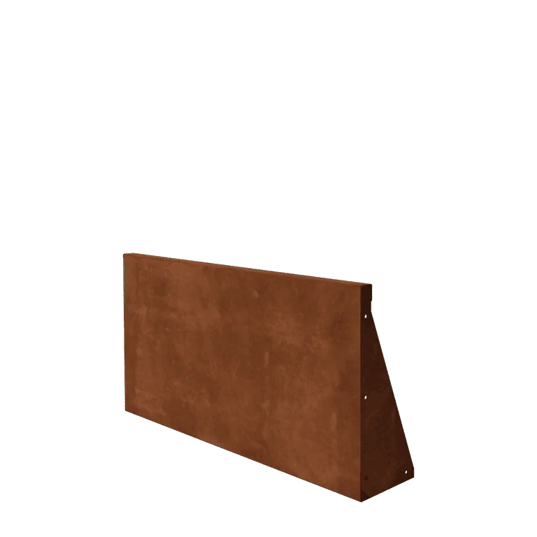 Corten plieno atraminė sienelė - Tiesus - 100 x 50 cm
