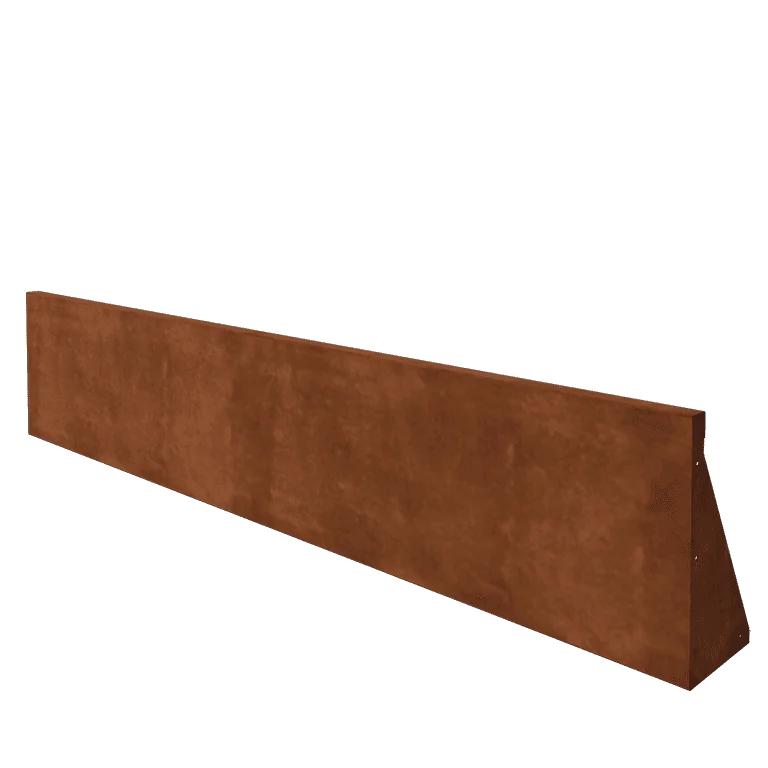 Corten plieno atraminė sienelė - Tiesus - 200 x 40 cm