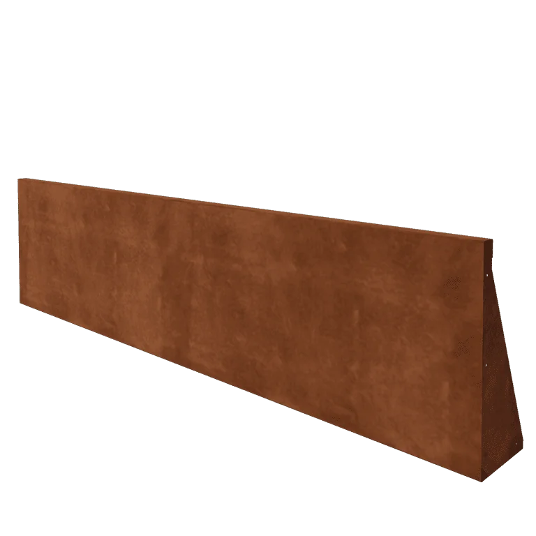 Corten plieno atraminė sienelė - Tiesus - 200 x 50 cm