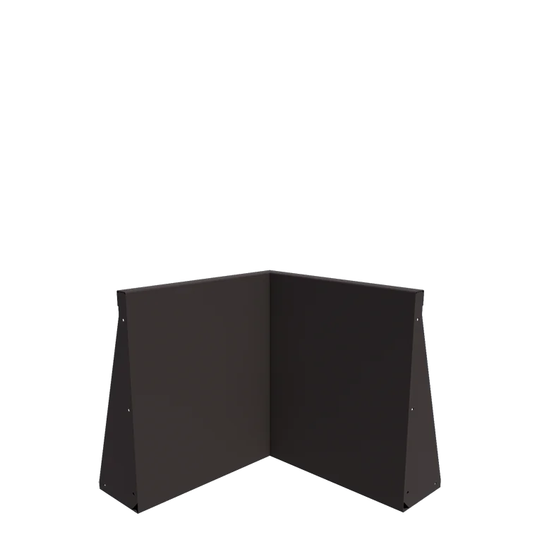 Plieninė atraminė sienelė - Vidinis kampas - 50 x 50 x 60 cm - RAL7016 matinė (antracito pilka)