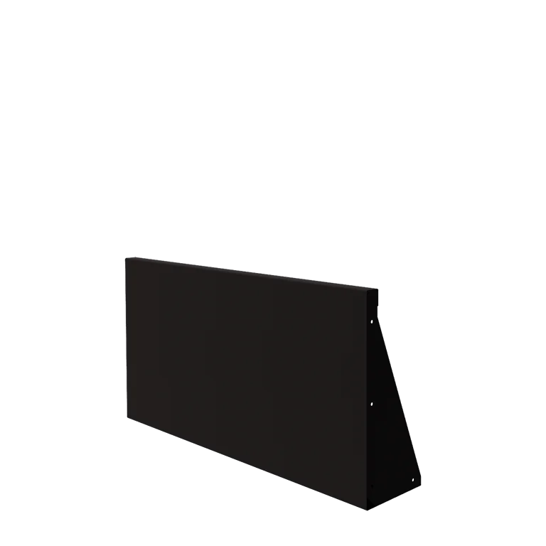 Plieninė atraminė sienelė - Tiesus - 100 x 50 cm - RAL9005 matinė (juoda)
