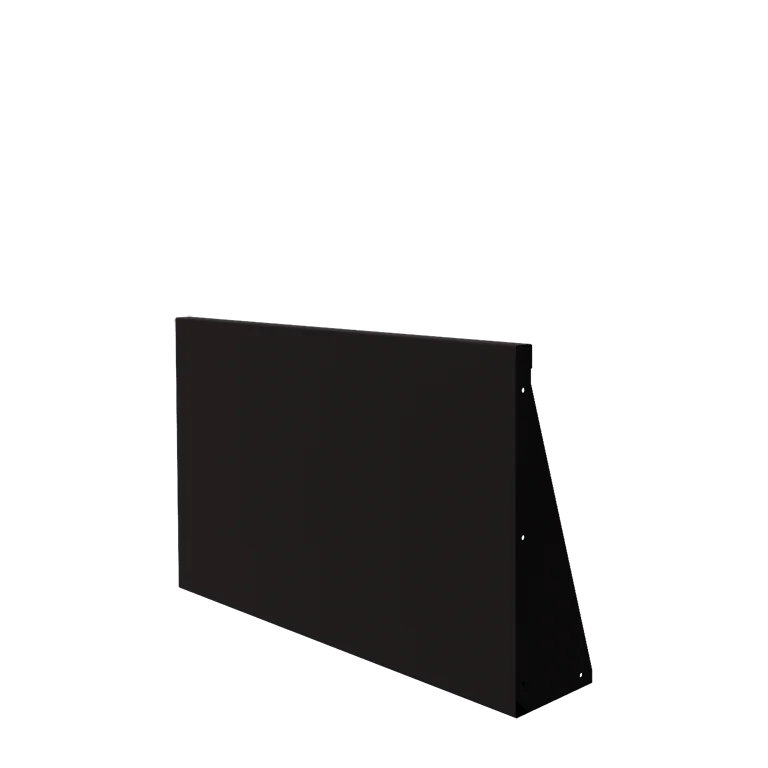 Plieninė atraminė sienelė - Tiesus - 100 x 60 cm - RAL9005 matinė (juoda)