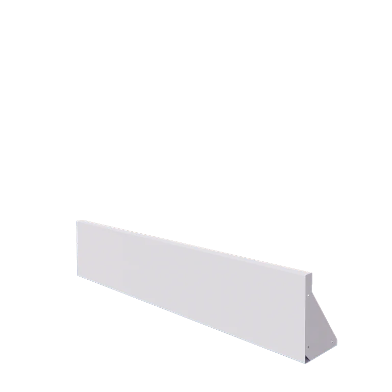 Plieninė atraminė sienelė - Tiesus - 150 x 30 cm - RAL9010 matinė (balta)