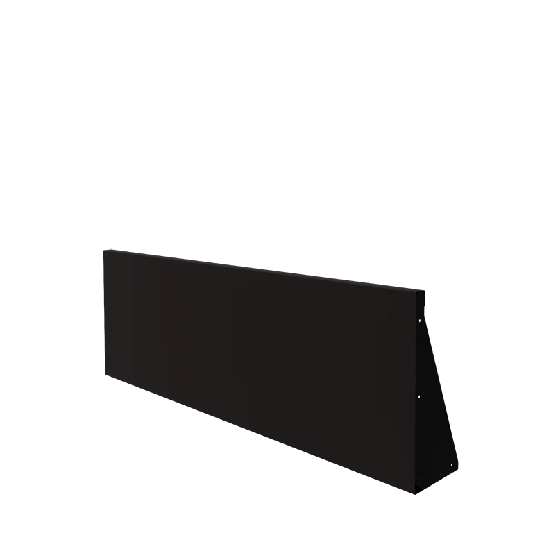 Plieninė atraminė sienelė - Tiesus - 150 x 50 cm - RAL9005 matinė (juoda)