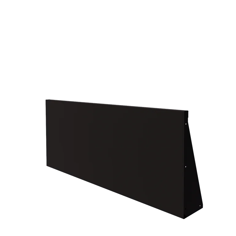 Plieninė atraminė sienelė - Tiesus - 150 x 60 cm - RAL9005 matinė (juoda)