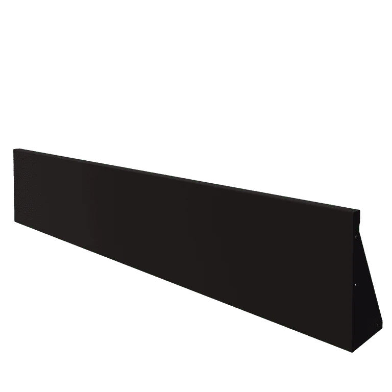 Plieninė atraminė sienelė - Tiesus - 200 x 40 cm - RAL9005 matinė (juoda)