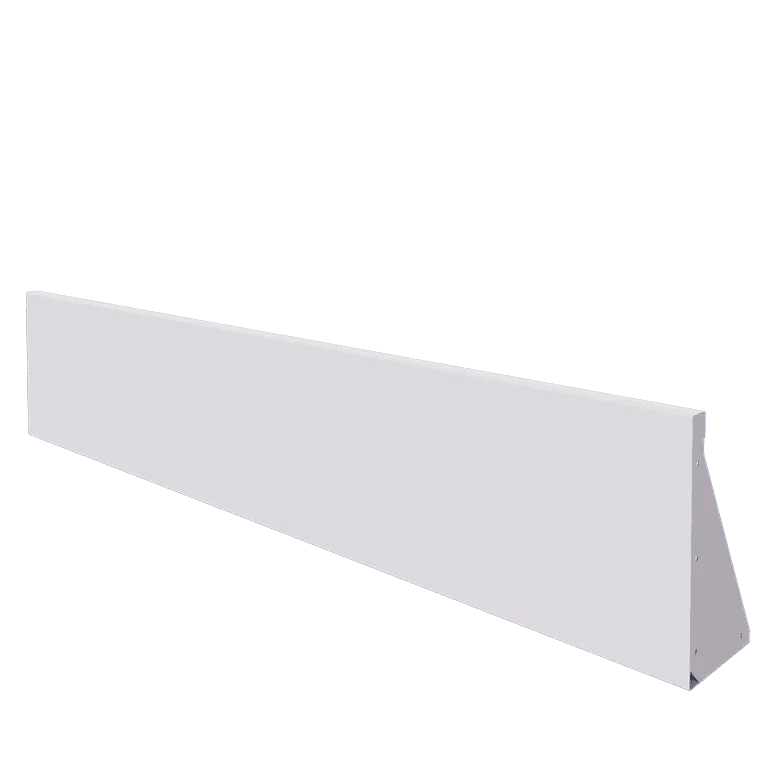 Plieninė atraminė sienelė - Tiesus - 200 x 40 cm - RAL9010 matinė (balta)