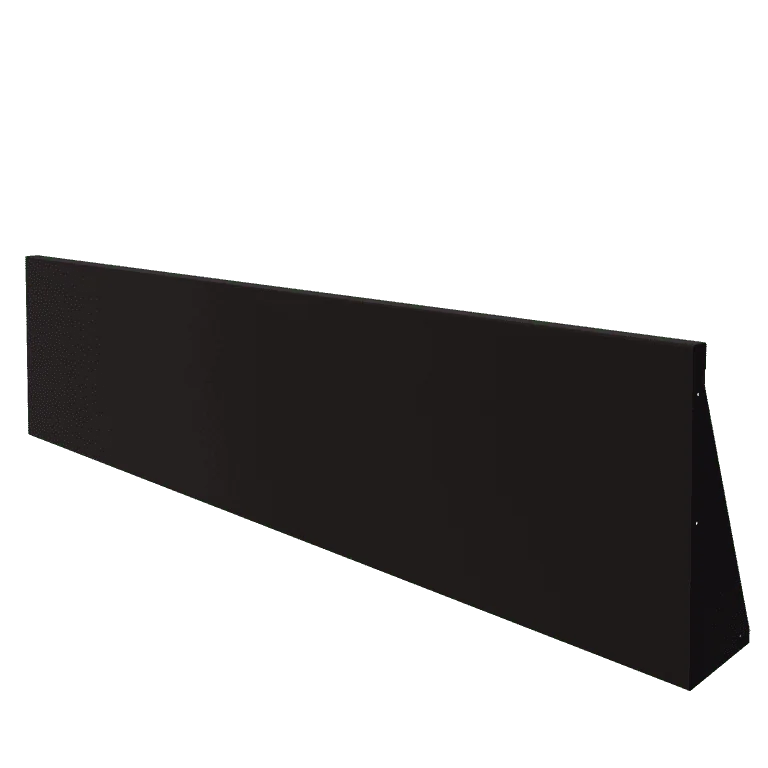Plieninė atraminė sienelė - Tiesus - 200 x 50 cm - RAL9005 matinė (juoda)