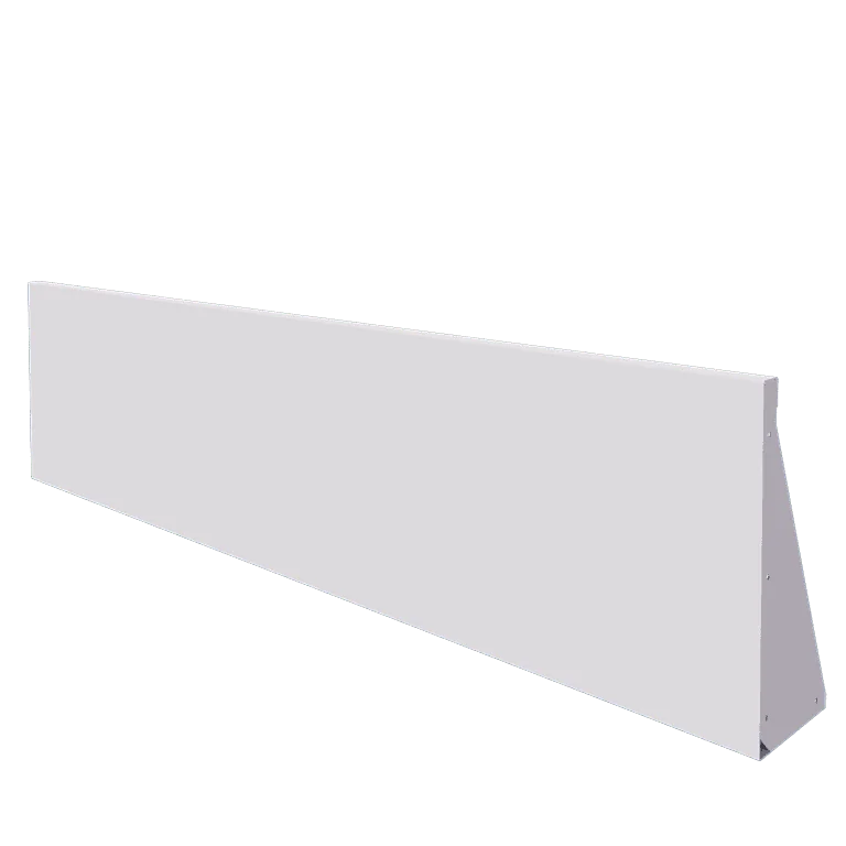 Plieninė atraminė sienelė - Tiesus - 200 x 50 cm - RAL9010 matinė (balta)