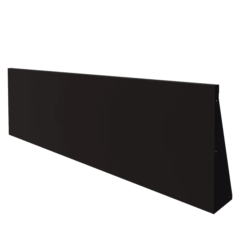 Plieninė atraminė sienelė - Tiesus - 200 x 60 cm - RAL9005 matinė (juoda)
