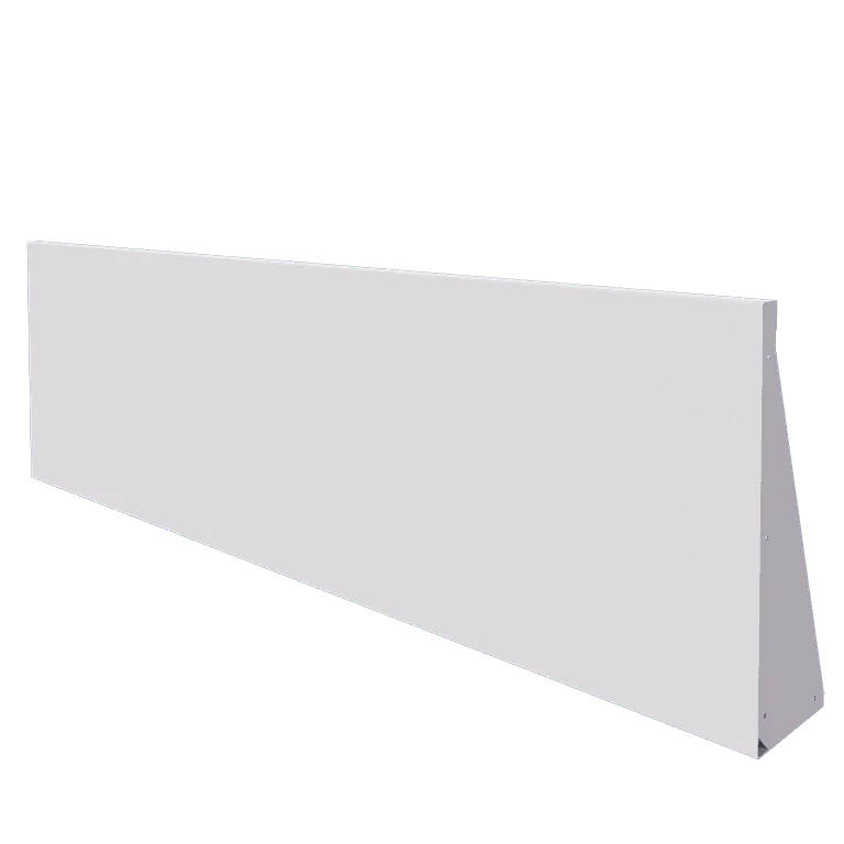 Plieninė atraminė sienelė - Tiesus - 200 x 60 cm - RAL9010 matinė (balta)