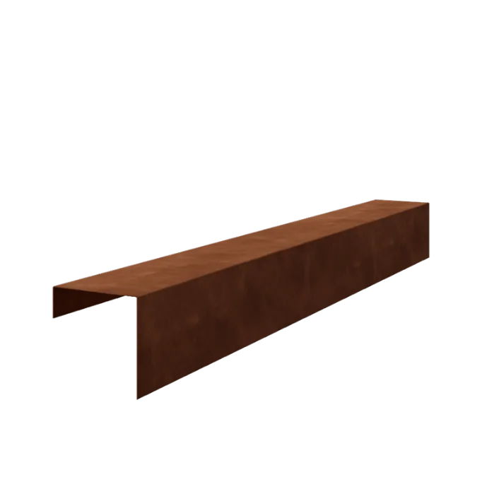 Corten plieno U formos profilis - 15 x 15 x 5 cm - 150 cm