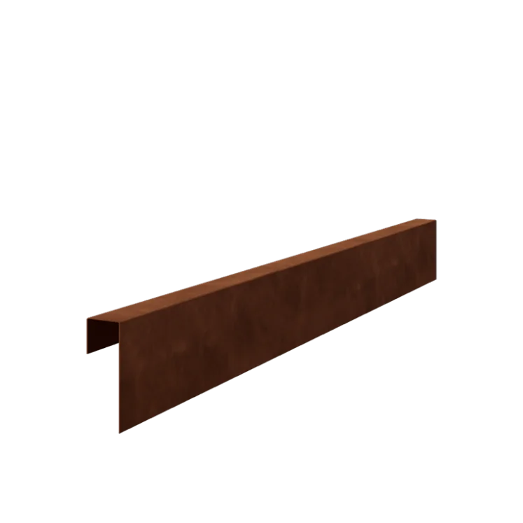 Corten plieno U formos profilis - 15 x 5 x 5 cm - 150 cm